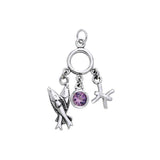 Pisces Silver Astrology Charm TCM228 - Jewelry
