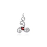 Silver Celtic Triskele Birthstone Charm TCM271 - Jewelry