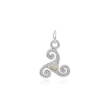 Silver Celtic Triskele Birthstone Charm TCM271 - Jewelry