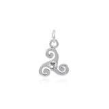 Silver Celtic Triskele Birthstone Charm TCM271 - Jewelry