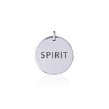 Power Word Spirit Sterling Silver Disc Charm TCM336
