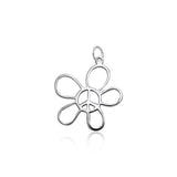 Flower Peace Silver Charm TCM398