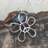 Flower Peace Silver Charm TCM398 - Jewelry