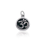 Round Om Silver Charm TCM515 - Jewelry