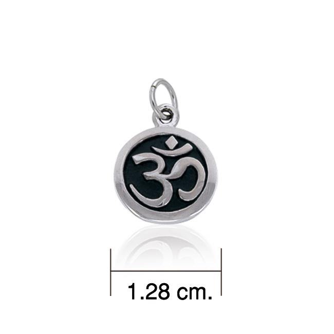 Round Om Silver Charm TCM515 - Jewelry