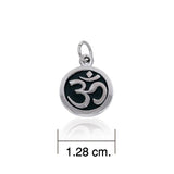 Round Om Silver Charm TCM515 - Jewelry