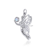 Enchanted Fairy Holding Gem Silver Charm TCM638 - Jewelry