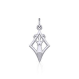 Goddess in Diamond Frame Silver Charm TCM651