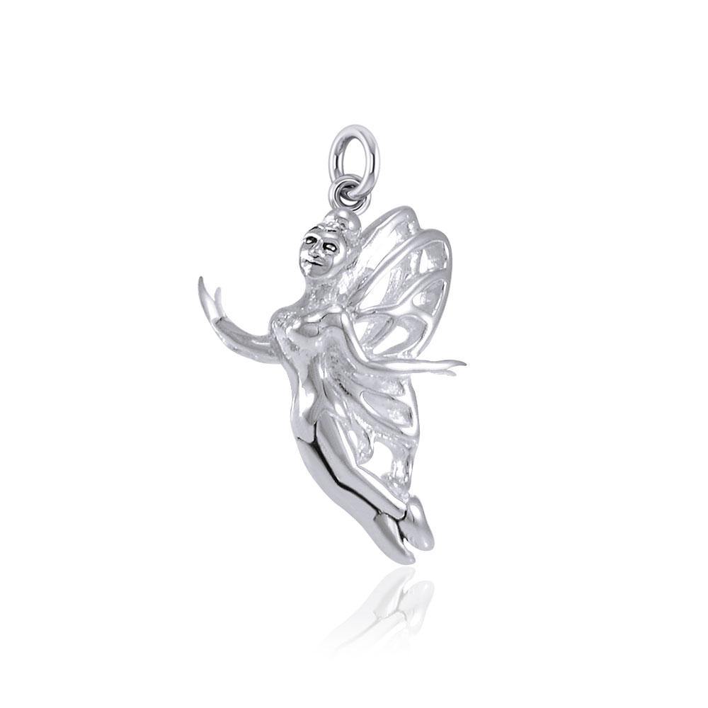 Enchanted Flying Fairy Silver Charm TCM658 - Jewelry