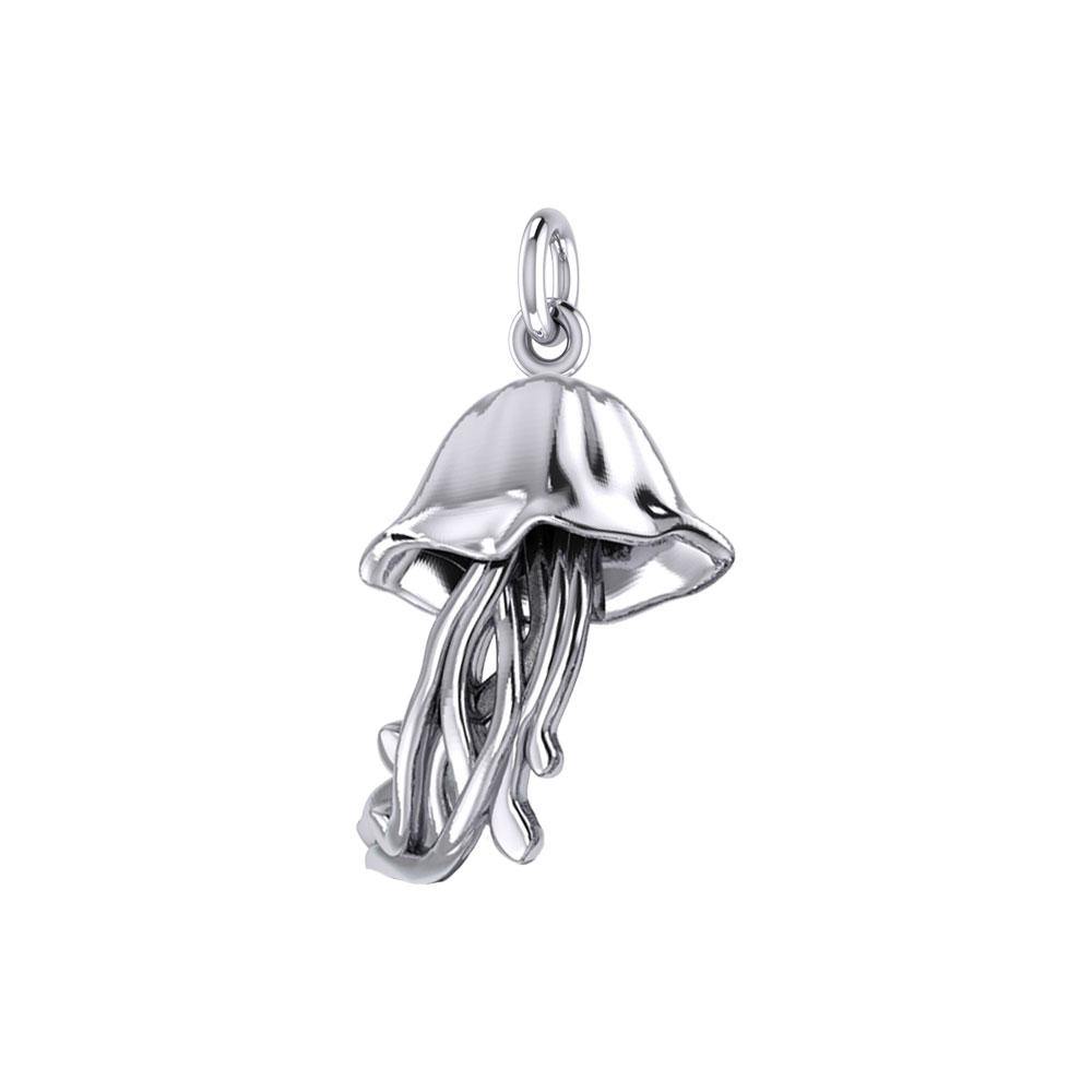 Jellyfish Silver Charm TCM661 - Jewelry