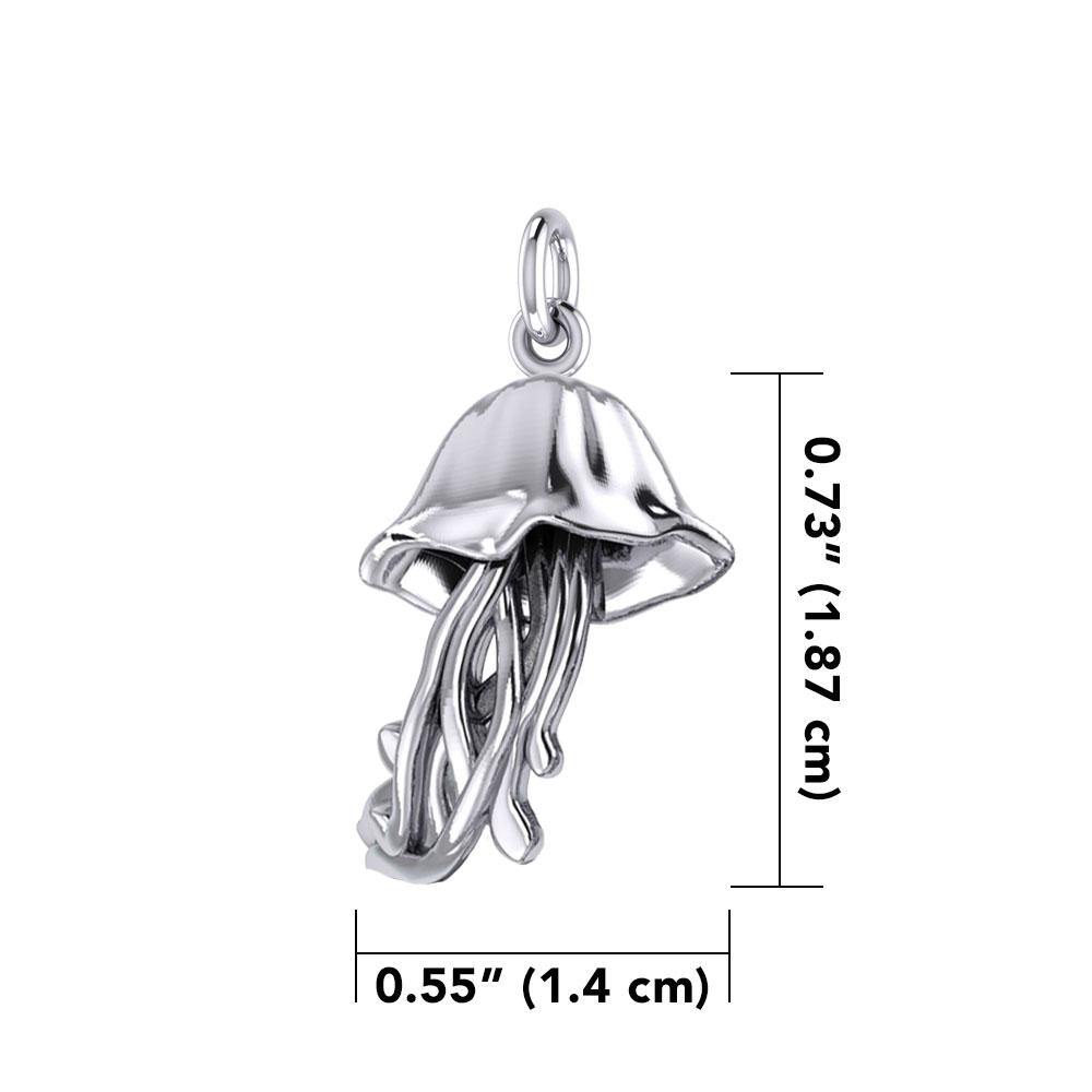 Jellyfish Silver Charm TCM661 - Jewelry