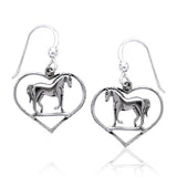 Horse Heart Sterling Silver Earrings TE021