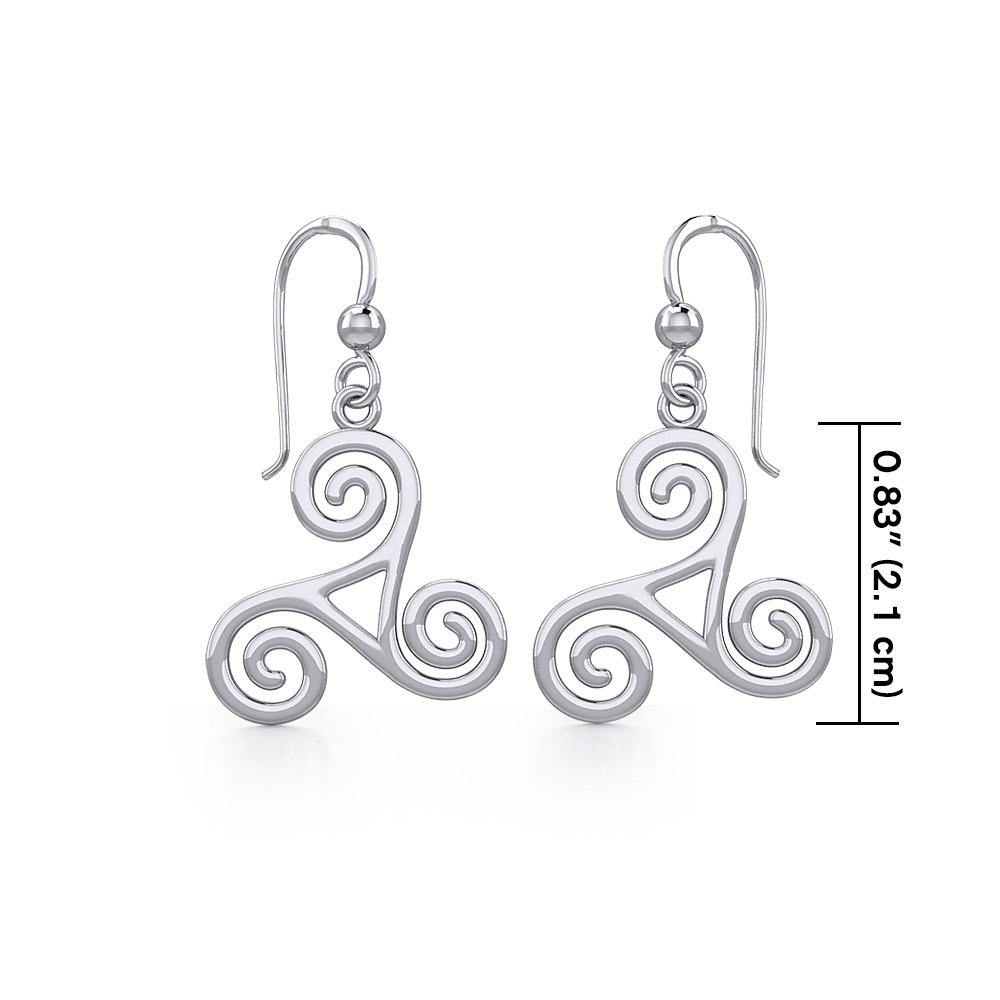 Celtic Silver Spiral Earrings TE102 - Jewelry