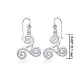Celtic Silver Spiral Earrings TE102 - Jewelry