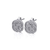 Celtic Knotwork Sterling Silver Post Earrings TE1038