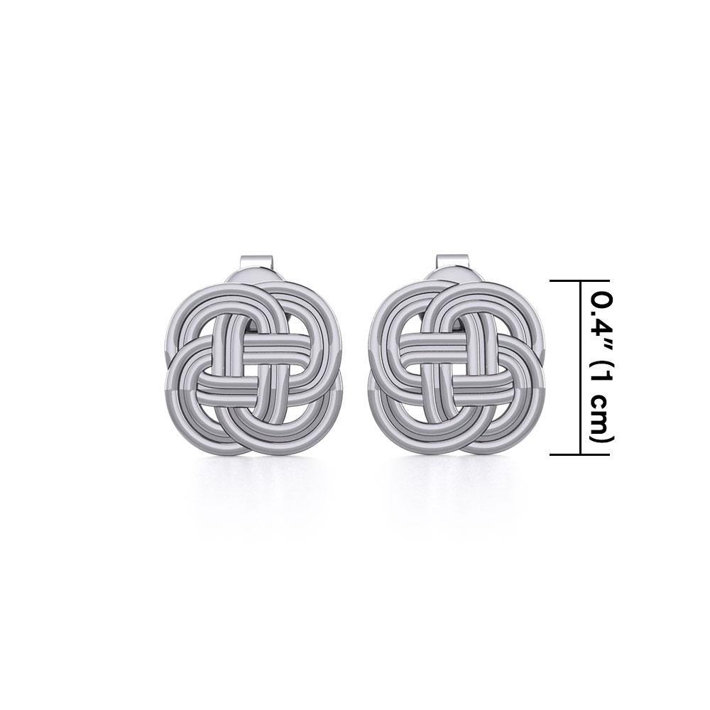 Celtic Knotwork Silver Post Earrings TE1038 - Jewelry