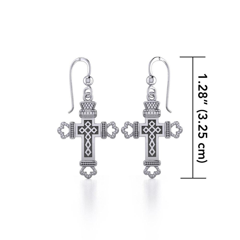 Medieval Cross Earrings TE1083 - Jewelry