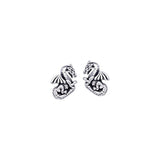 Small Dragon Sterling Silver Post Earrings TE1155