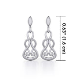Celtic Knotwork Silver Earrings TE1188 - Jewelry