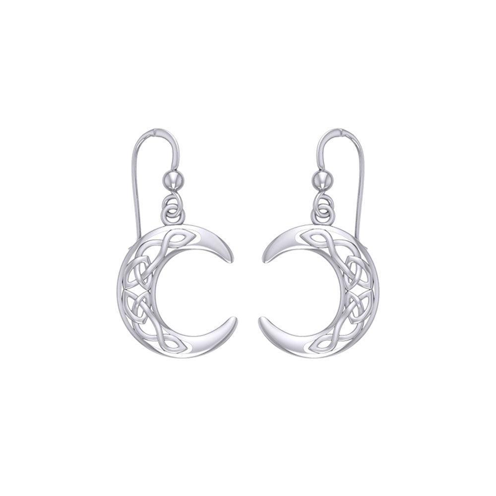 An inspirational guidance of the Crescent Moon ~ Sterling Silver Dangle Earrings Jewelry TE2007 - Jewelry