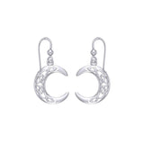 An inspirational guidance of the Crescent Moon ~ Sterling Silver Dangle Earrings Jewelry TE2007 - Jewelry