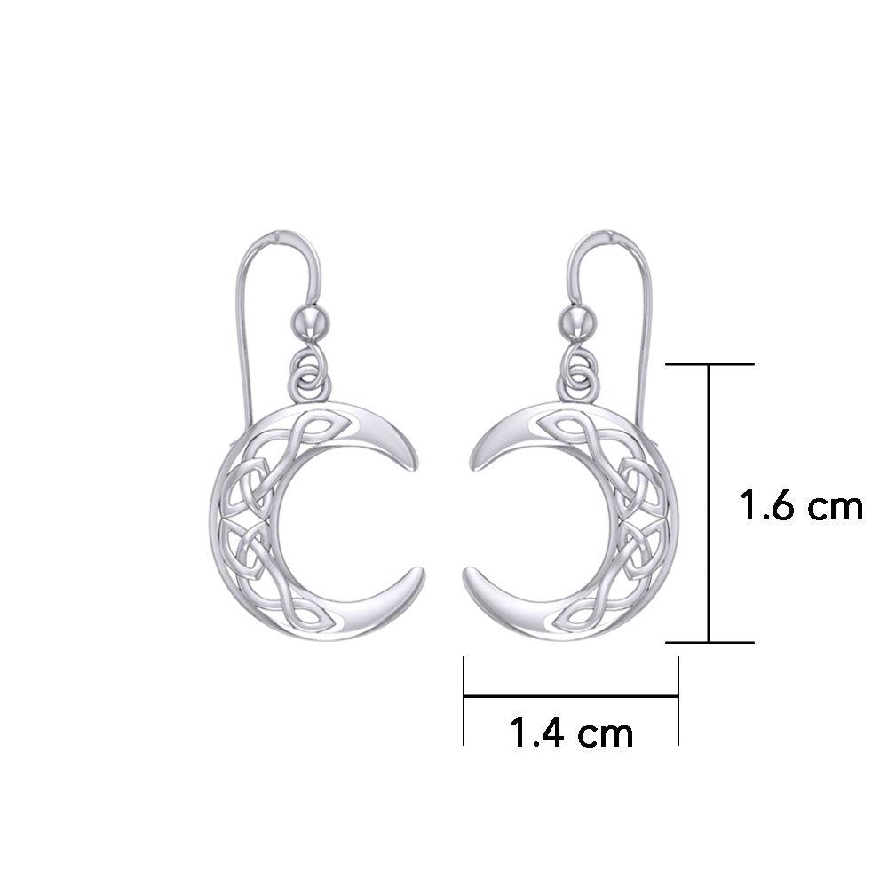 An inspirational guidance of the Crescent Moon ~ Sterling Silver Dangle Earrings Jewelry TE2007 - Jewelry