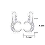 An inspirational guidance of the Crescent Moon ~ Sterling Silver Dangle Earrings Jewelry TE2007 - Jewelry