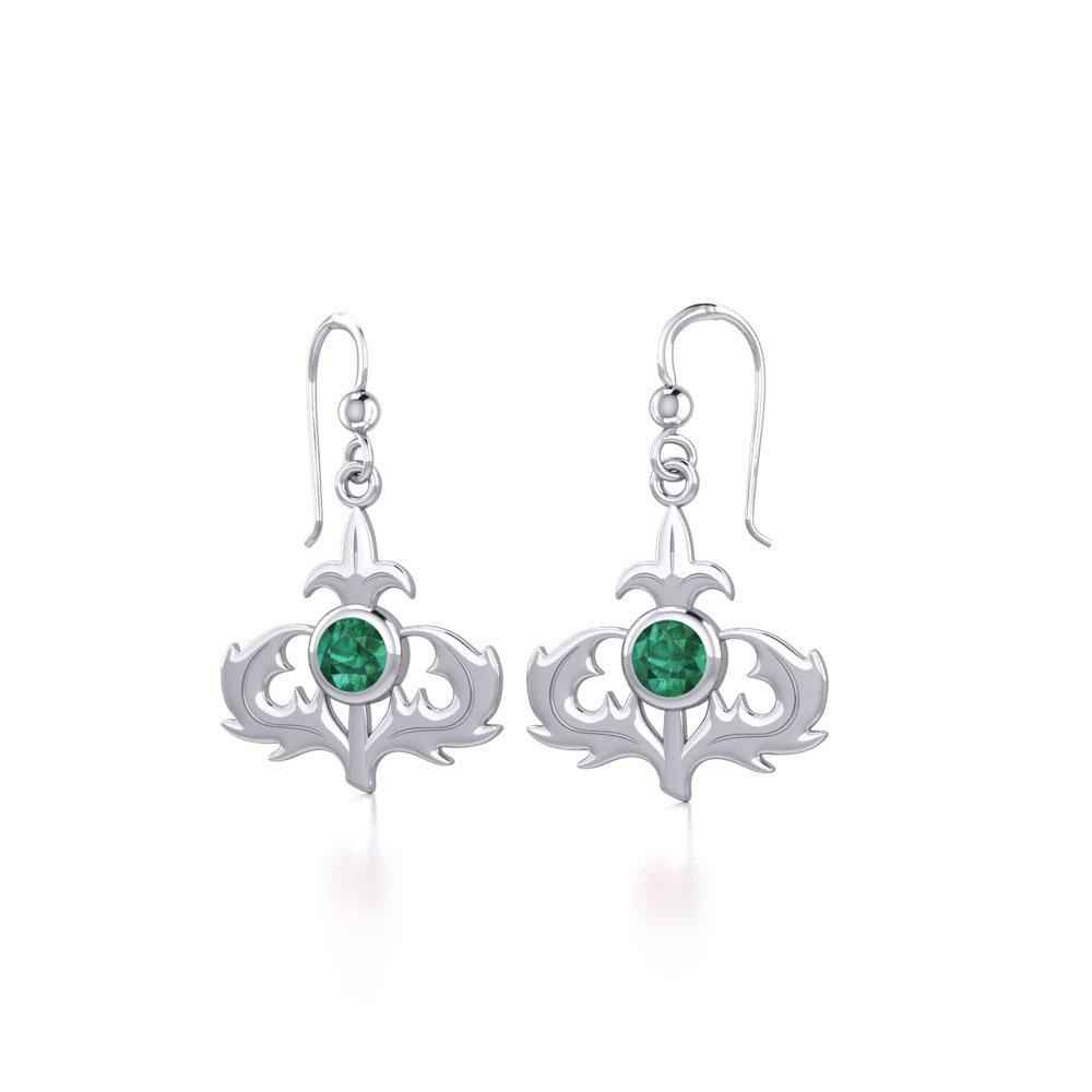 Scottish Thistle Earrings TE2027 - Jewelry