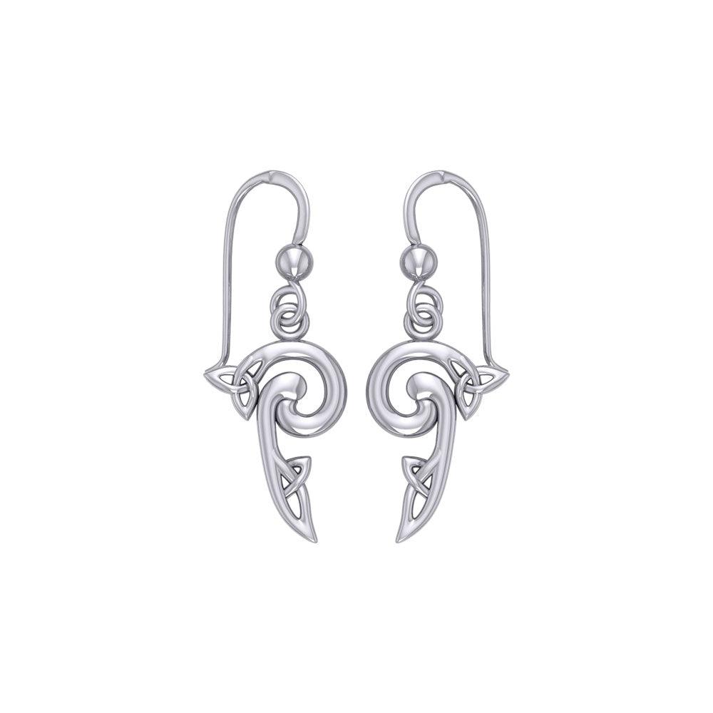 Celtic Triskele Silver Earrings TE2141 - Jewelry