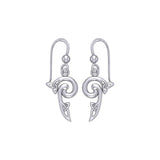 Celtic Triquetra Sterling Silver Hook Earrings TE2141