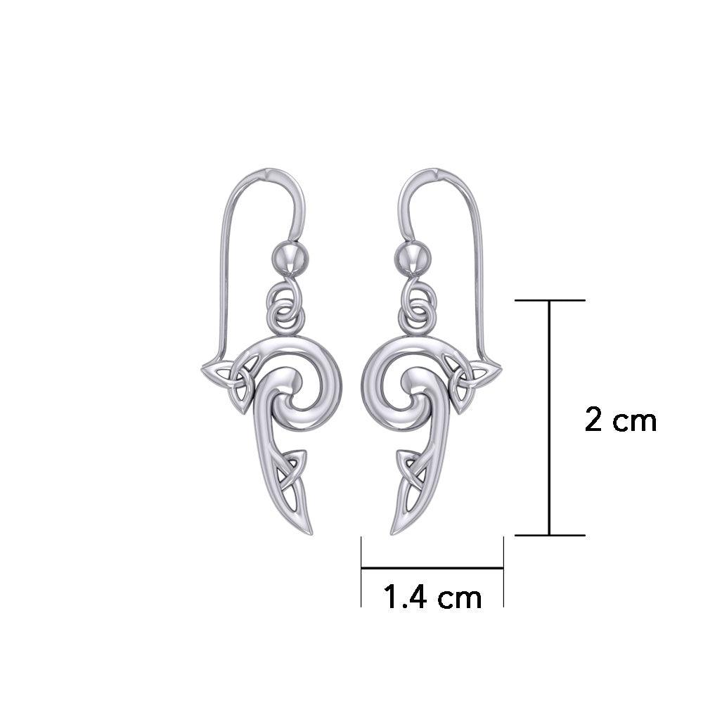 Celtic Triskele Silver Earrings TE2141 - Jewelry