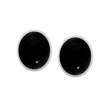 Oval Cabochon Sterling Silver Post Earrings TE2171
