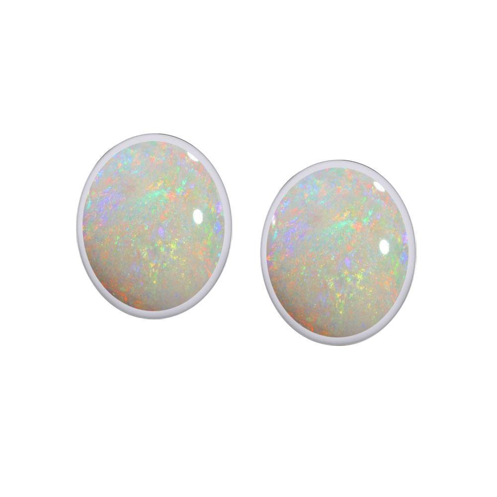 Oval Cabochon Post Earrings TE2171 - Jewelry