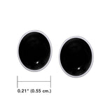 Oval Cabochon Post Earrings TE2171 - Jewelry