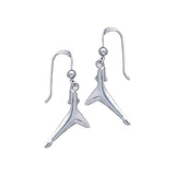 Black TipShark Tail Sterling Silver Hook Earring TE2226 - Jewelry