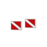 Dive Flag Sterling Silver Post Earring TE2622