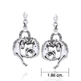 Horses Horseshoe Silver Earrings TE2707 - Jewelry