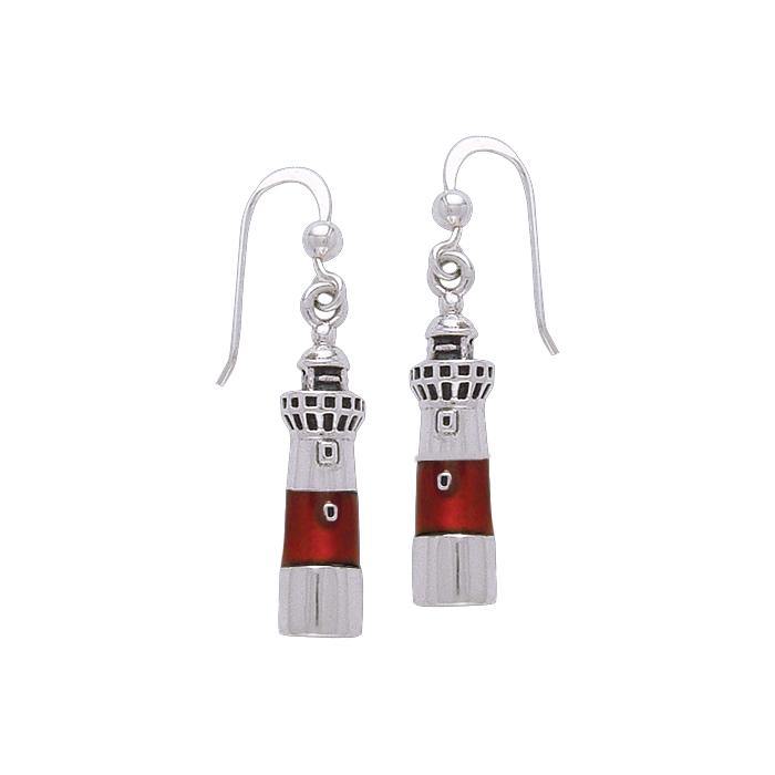Atlantic City Lighthouse Silver Earrings TE2829 - Jewelry