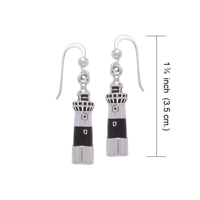 Atlantic City Lighthouse Silver Earrings TE2829 - Jewelry