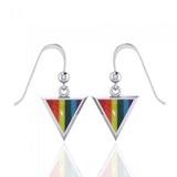 Rainbow Triangle Silver Earrings TE2863 - Jewelry