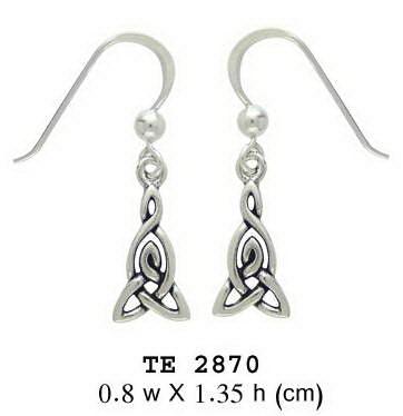 Celtic Knotwork Silver Earrings TE2870 - Jewelry