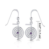 Reiki Spiral Silver Earrings TE2902 - Jewelry