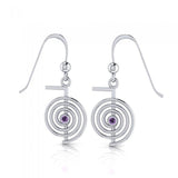 Reiki Spiral Silver Earrings TE2902 - Jewelry