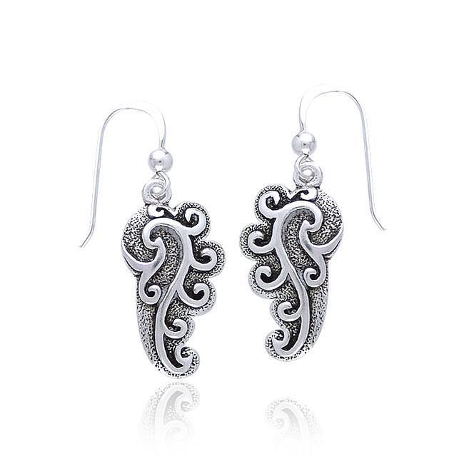 Empowering Spiral Silver Earrings TE2920 - Jewelry