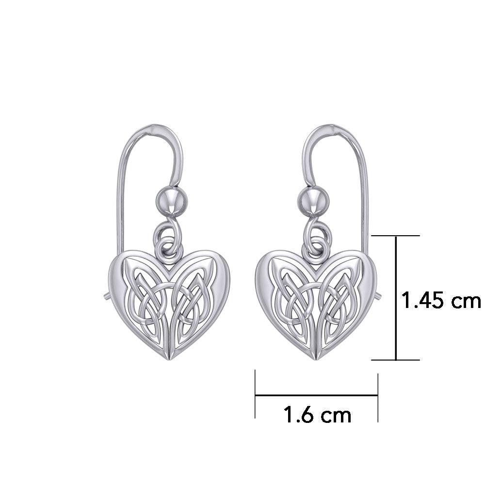 Eternal Heart Celtic Knots Silver Earrings TE2935 - Jewelry