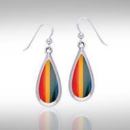 Pear Cabochon Gemstone Silver Earrings TE2942 - Jewelry