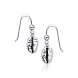 Coffee Bean Sterling Silver Earrings TE301