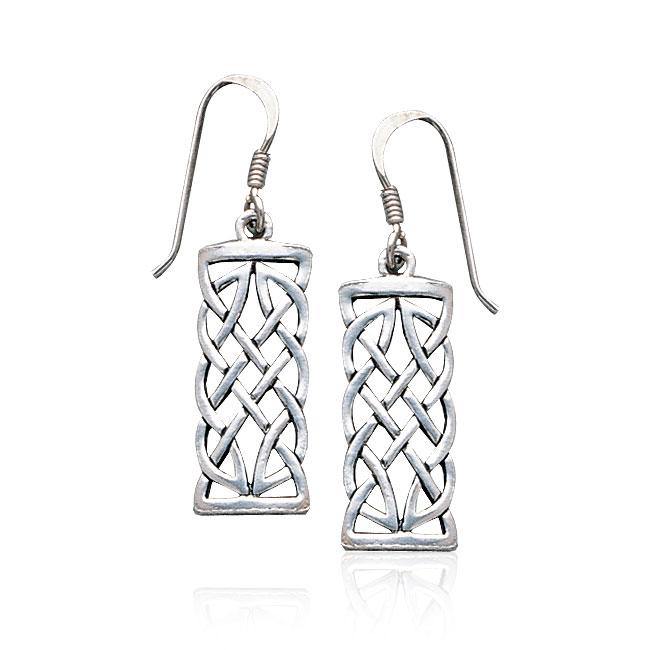 Celtic Knotwork Silver Earrings TE464 - Jewelry