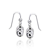 & Coffee Bean Silver Earrings - Jewelry