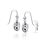 & Coffee Bean Silver Earrings - Jewelry